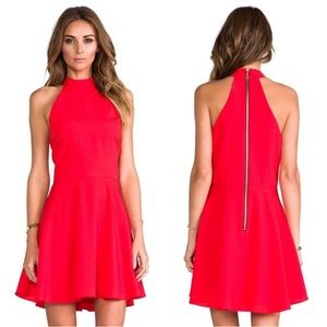 Naven Mia Halter Skater Dress in Red